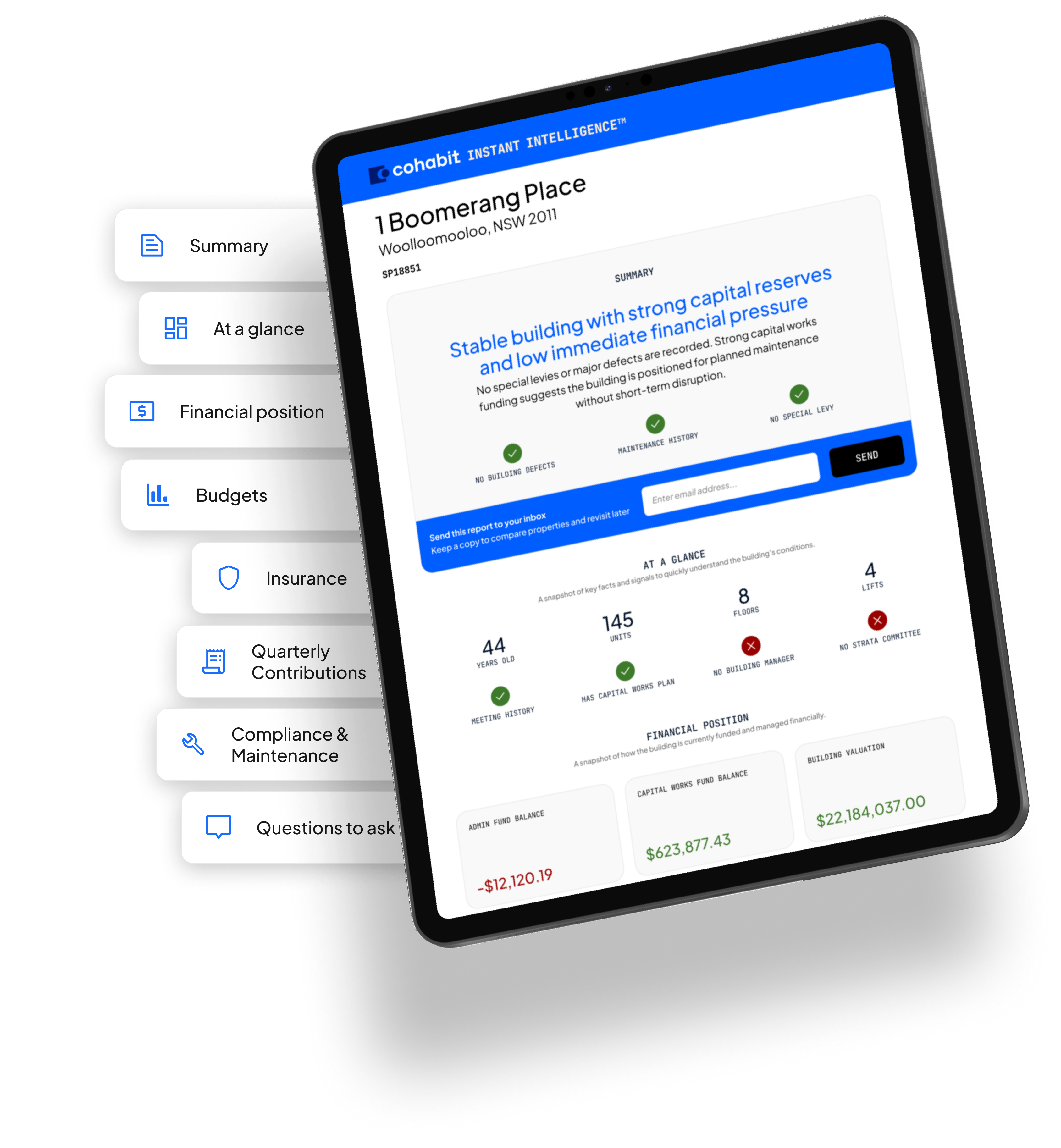 Instant Intelligence tablet report